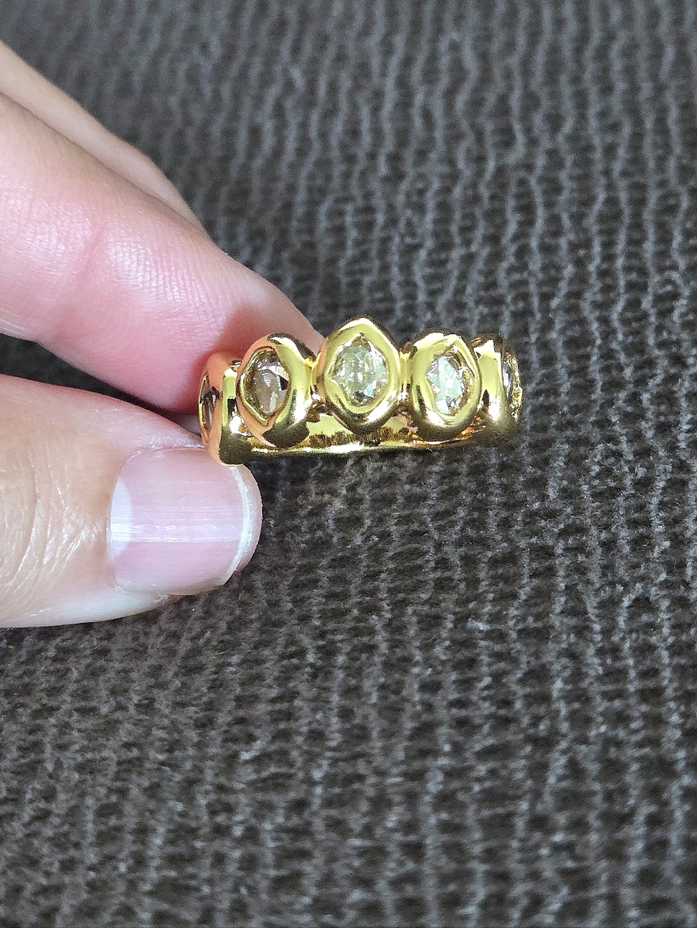 ✨️HP✨️ Alexis Bittar Molten Gold💛 with Clear Crystals💎 Ring💍 - NWT - Picture 12 of 16